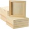 14 Pack 6 x 6 Inch Wood Canvas Panels, Wooden Canvas Board Unfinished Square Wood Cradled Painting Panel Boards, Artist Wooden Canvases for Burning, Pouring, String Art, Crafts